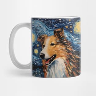 Rough Collie Starry Night Mug